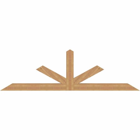 Ekena Millwork Saratoga Timber Gable Bracket, Western Red Cedar, 108"W x 31 1/2"H x 5 1/2"D x 5 1/2"F, 7/12 Pitch GBW108X31X0606SAR00SWR